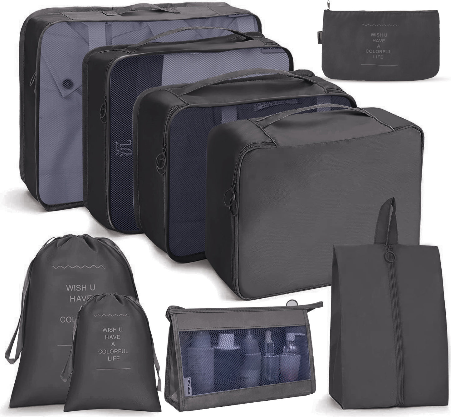 8 in 1 Travel Bag Pouches