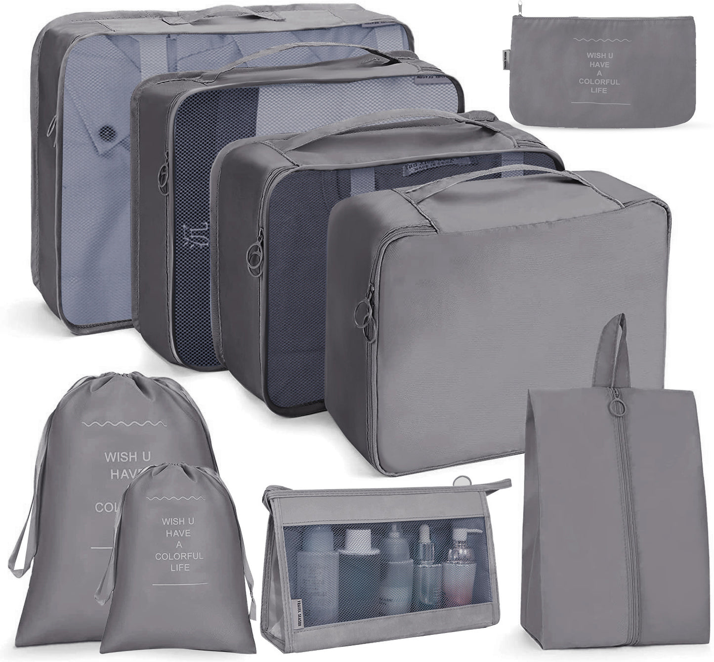 8 in 1 Travel Bag Pouches