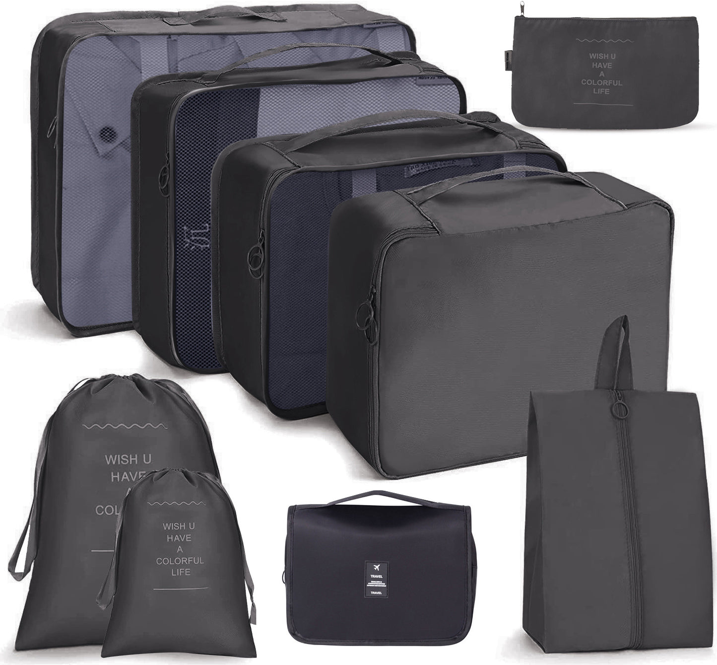 8 in 1 Travel Bag Pouches