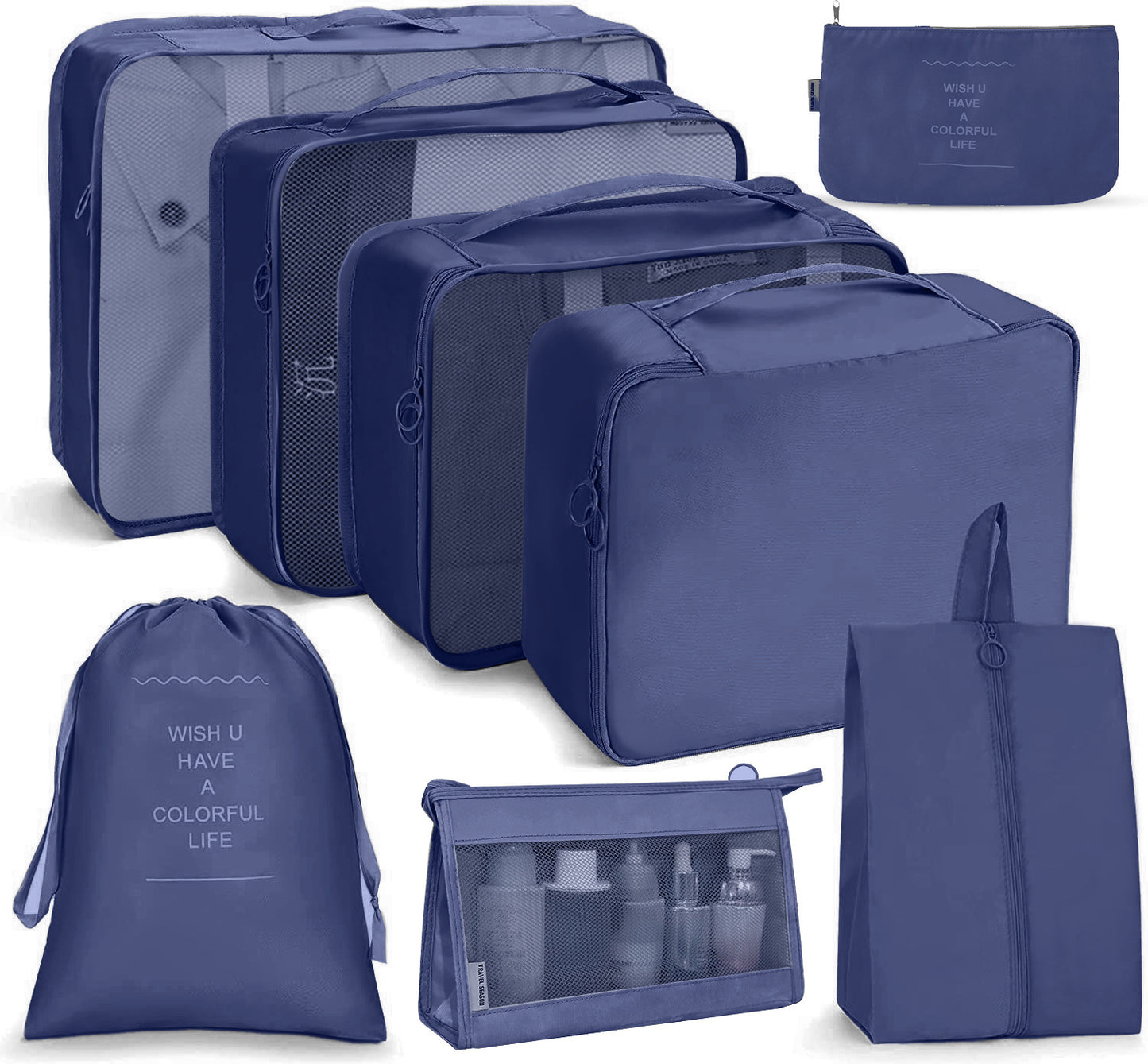 8 in 1 Travel Bag Pouches