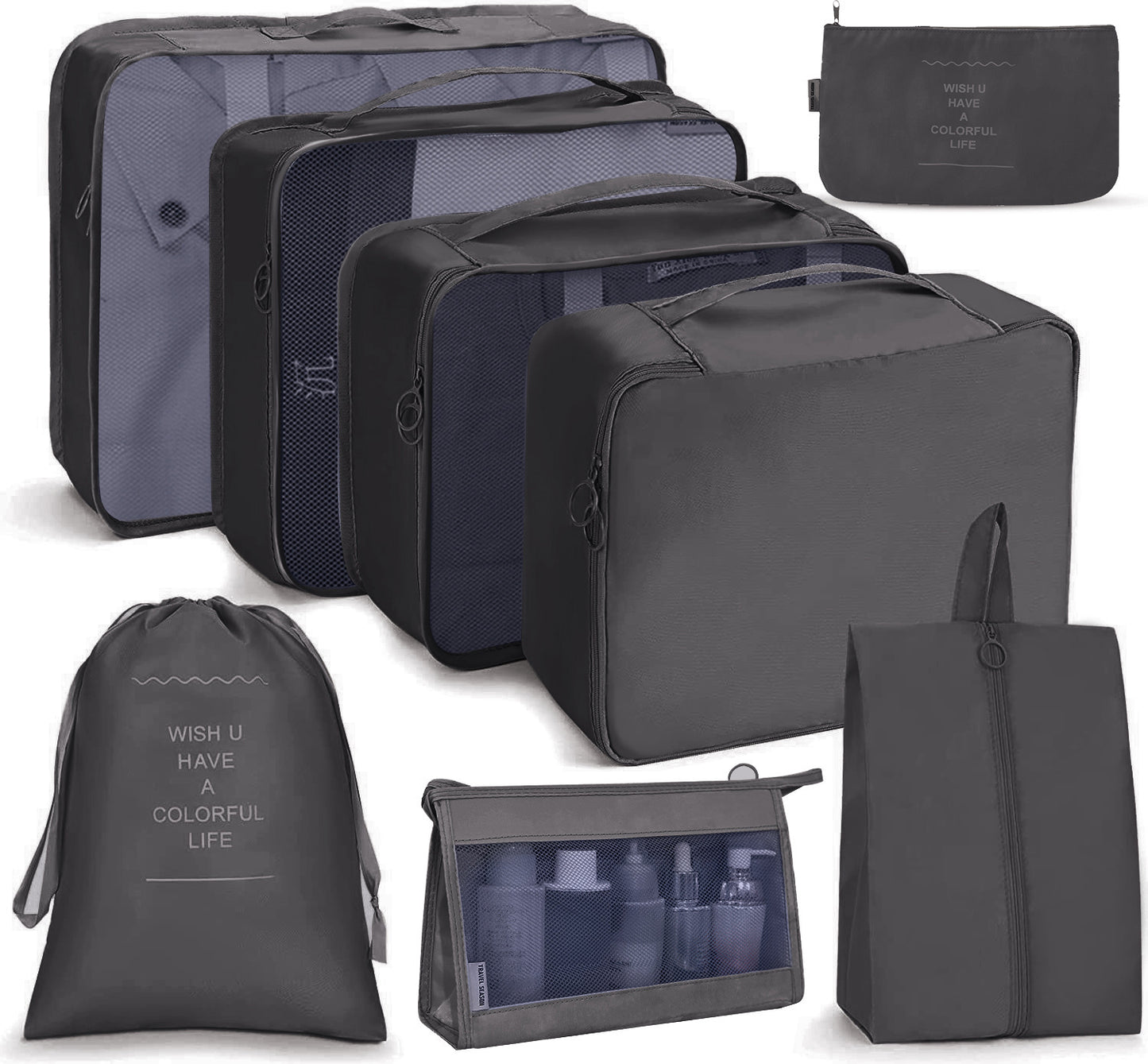 8 in 1 Travel Bag Pouches